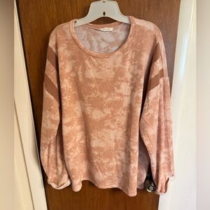 Ladies long sleeve tunic, size 2X by Cotton Bleu, gently used condition